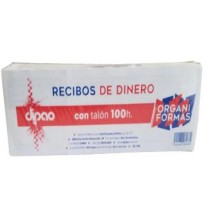 RECIBO DE DINERO CON TALON 80 HJS. RE-80 DIPAO E.5 C.100