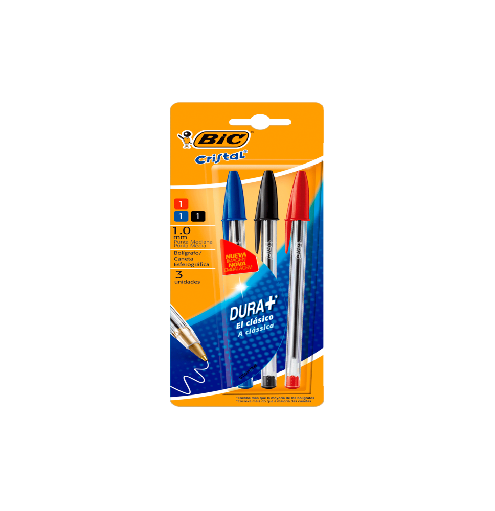 BOLIGRAFO DURAM-250 BIC 1.0MM BLISTER C3 NGOAZURJO C.24