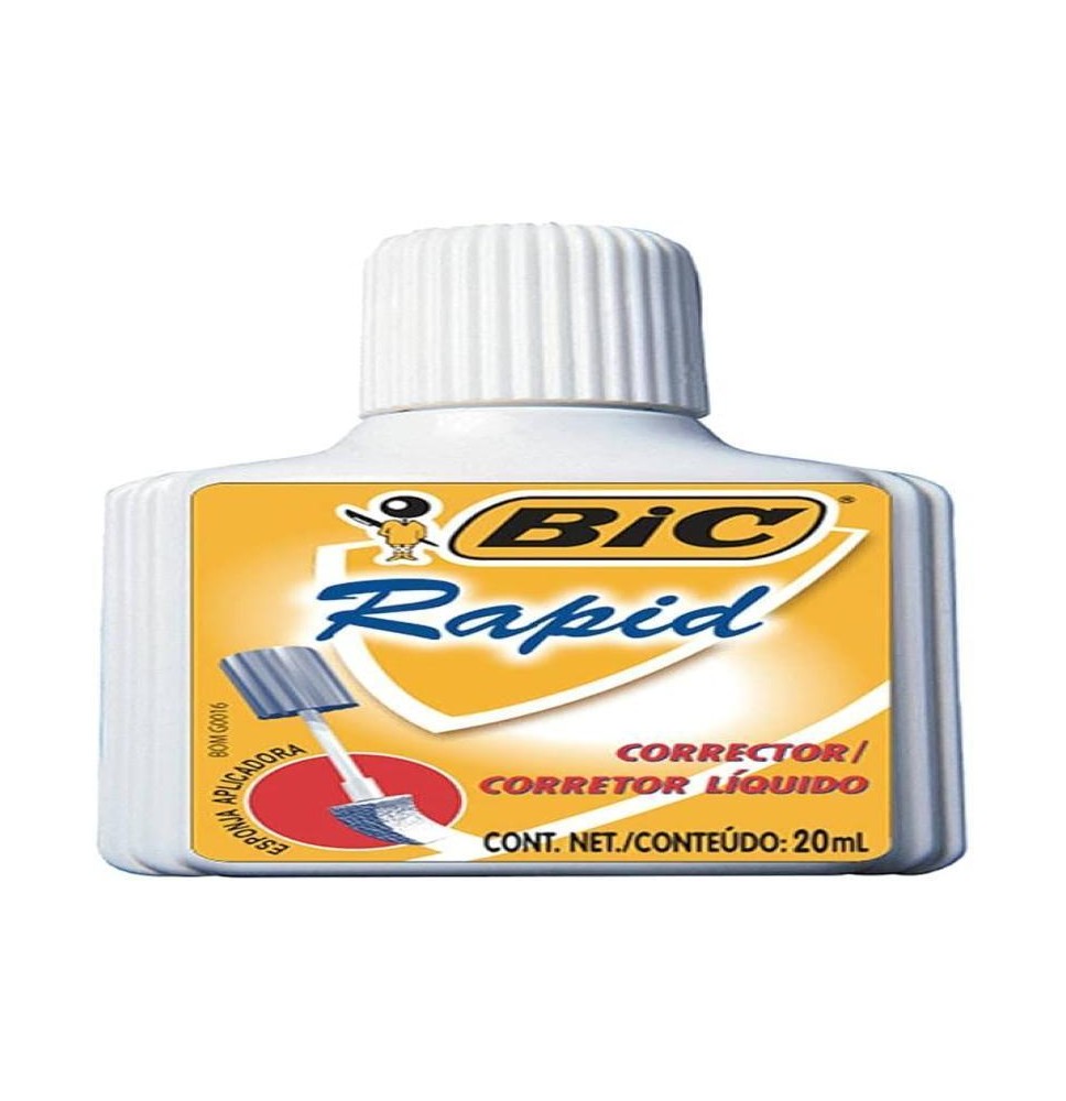 CORRECTOR BOTELLA BIC SECADO RAPIDO 20ML. E.10 C.120