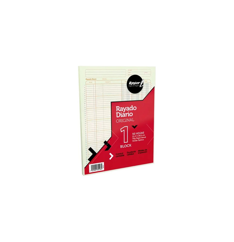 BLOCK RAYADO DIARIO RD-50 DIPAO CTA. 50H PAQ. C3 C.17