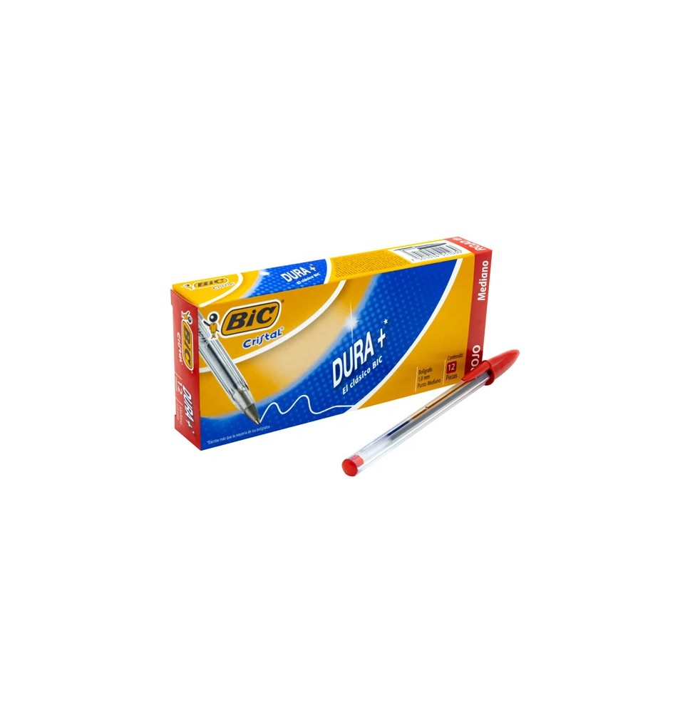 BOLIGRAFO DURAM-250 BIC 1.0MM ROJO CJA. C12 C.100