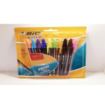 BOLIGRAFO CRISTAL INTENSO BIC 1.6MM SURT. BL C10 C24