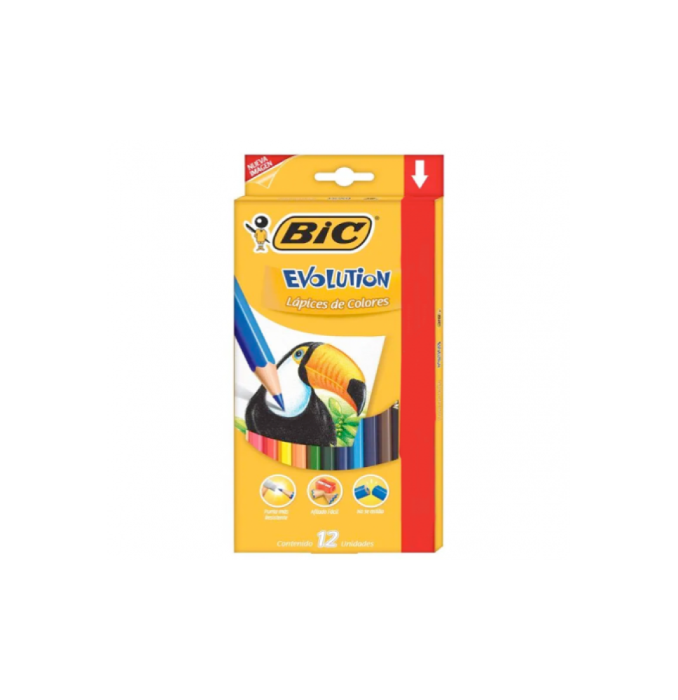 COLORES EST.C12 L. EVOLUTION BIC HEXAG. C72