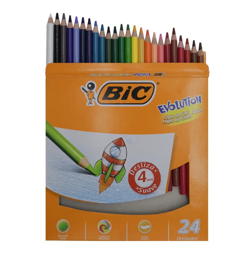 COLORES EST.C24 L. EVOLUTION BIC HEXAG. C36