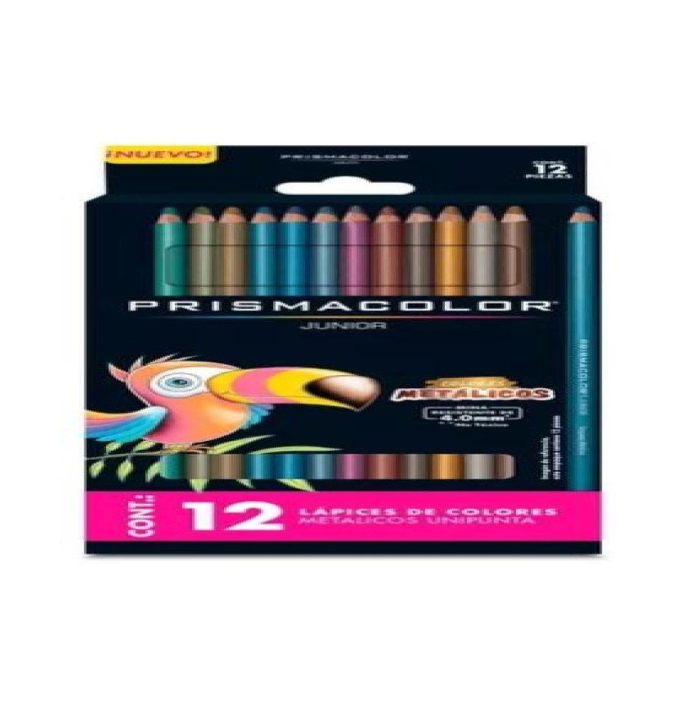 COLORES EST.C12L PRISMACOLOR JUNIOR METALICOS C12