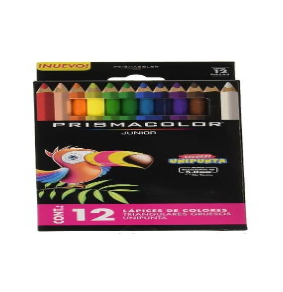 COLORES EST.C12L PRISMACOLOR JUNIOR TRIAN. JUMBO C12