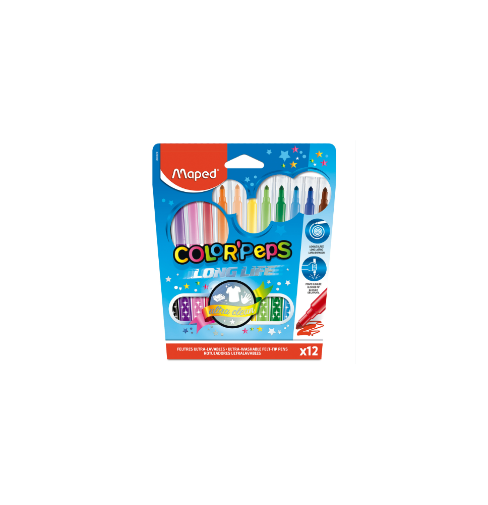MARCADOR AGUA DELG. EST. C12 COLOR PEPS MAPED E.12 C.96