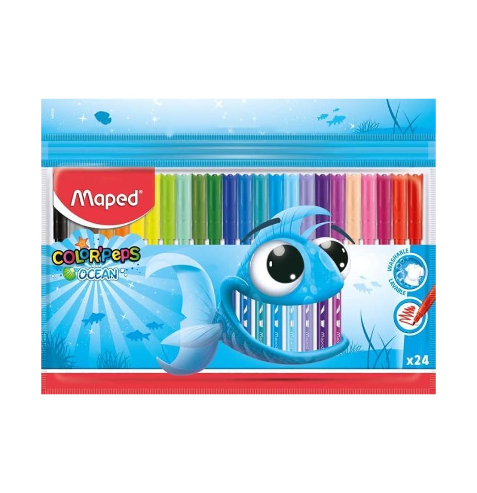 MARCADOR AGUA DELG. EST. C24 COLOR PEPS MAPED E.12 C.48