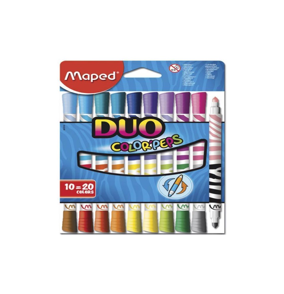 MARCADOR AGUA DELG. EST.C10X20 COLOR PEPS DUO MAPED12144