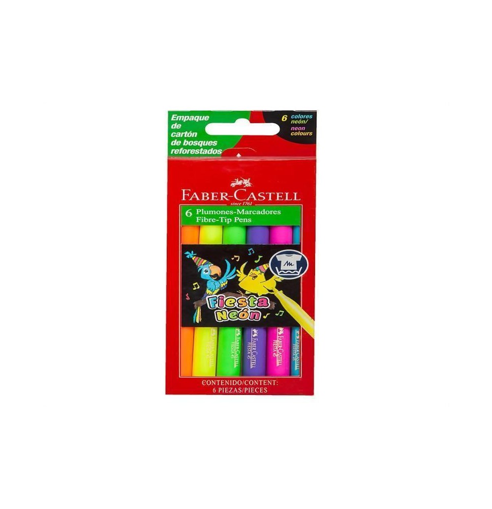 MARCADOR AGUA DELG. EST. C6 NEON FABER E12 C72