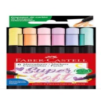 MARCADOR AGUA DELG. EST. C6 PASTEL FABER C72