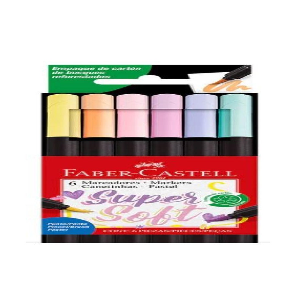 MARCADOR AGUA DELG. EST. C6 PASTEL FABER C72