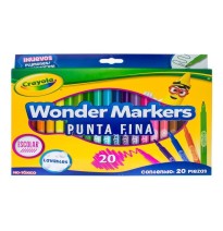 MARCADOR AGUA P.FINO WONDER MARKERS EST.C20 LAV.CRAYOLA C24