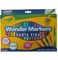 MARCADOR AGUA P.FINO WONDER MARKERS EST.C20 LAV.CRAYOLA C24