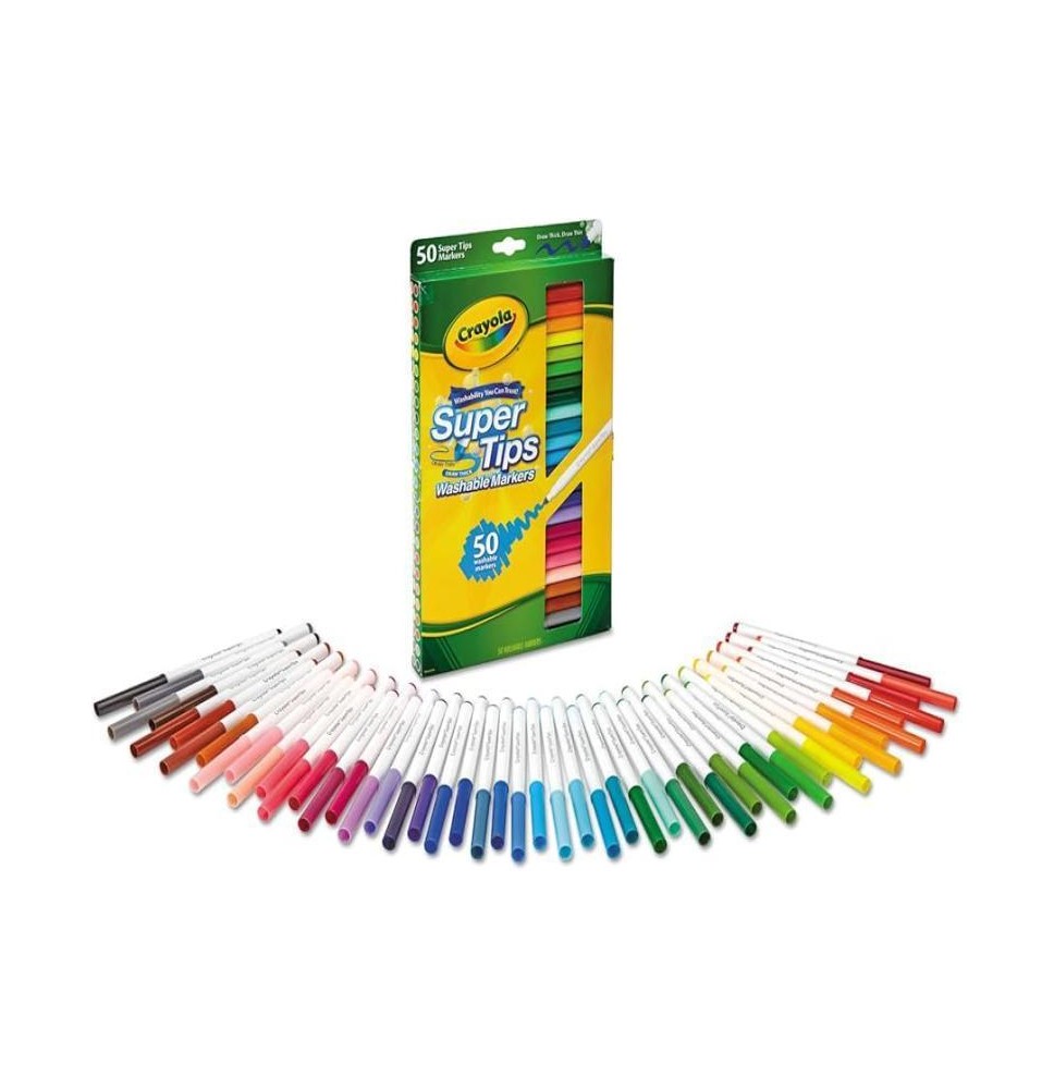 MARCADOR AGUA EST.C50 LAVABLE SUPER TIPS CRAYOLA 585050 C24