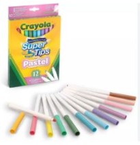 MARCADOR AGUA EST.C12 SUPERTIPS PAST. CRAYOLA 587515 C.12