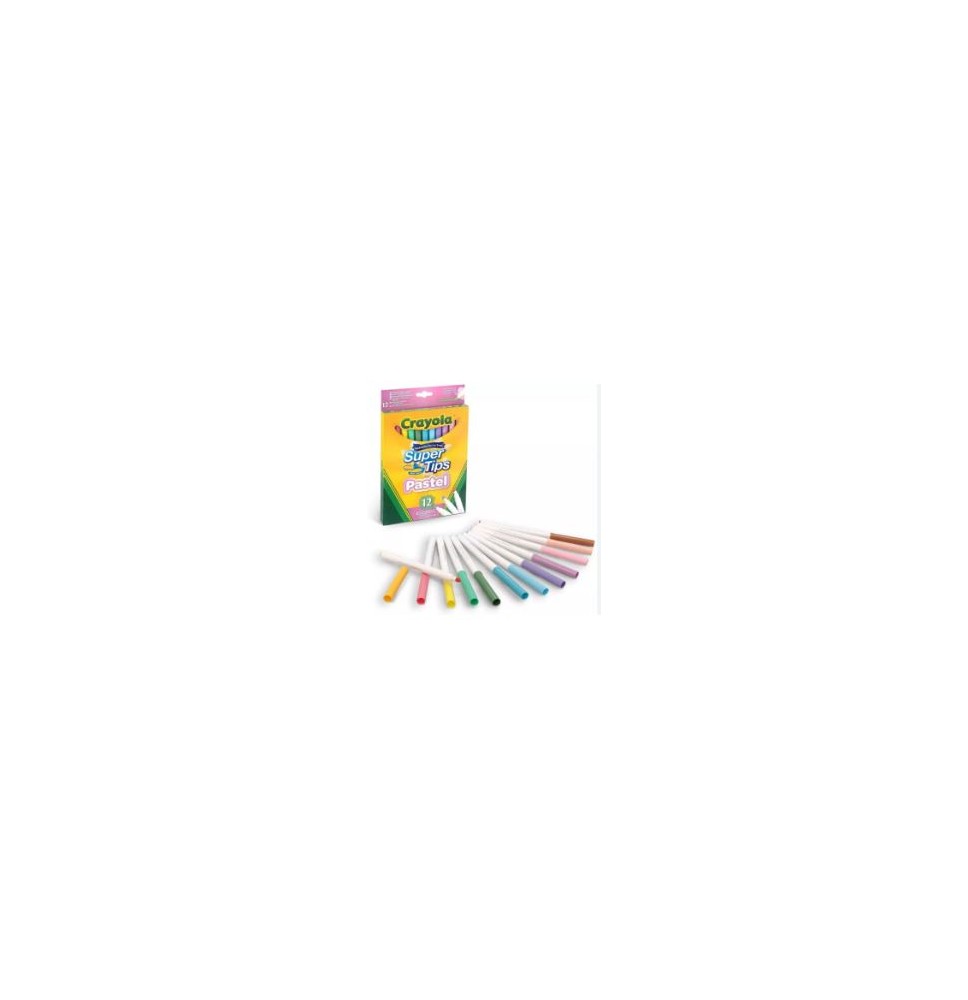MARCADOR AGUA EST.C12 SUPERTIPS PAST. CRAYOLA 587515 C.12