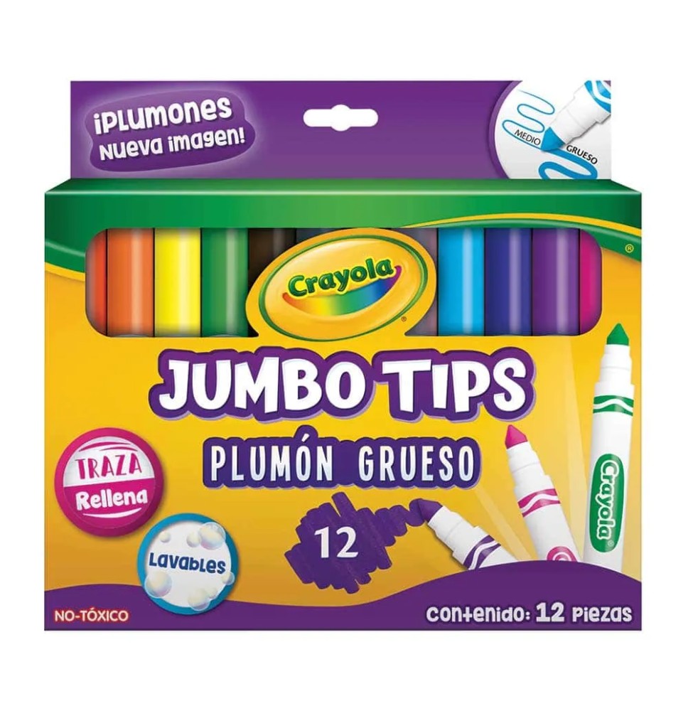 MARCADOR AGUA GRUESO EST.C12 LAVABLE CRAYOLA 580808 E624