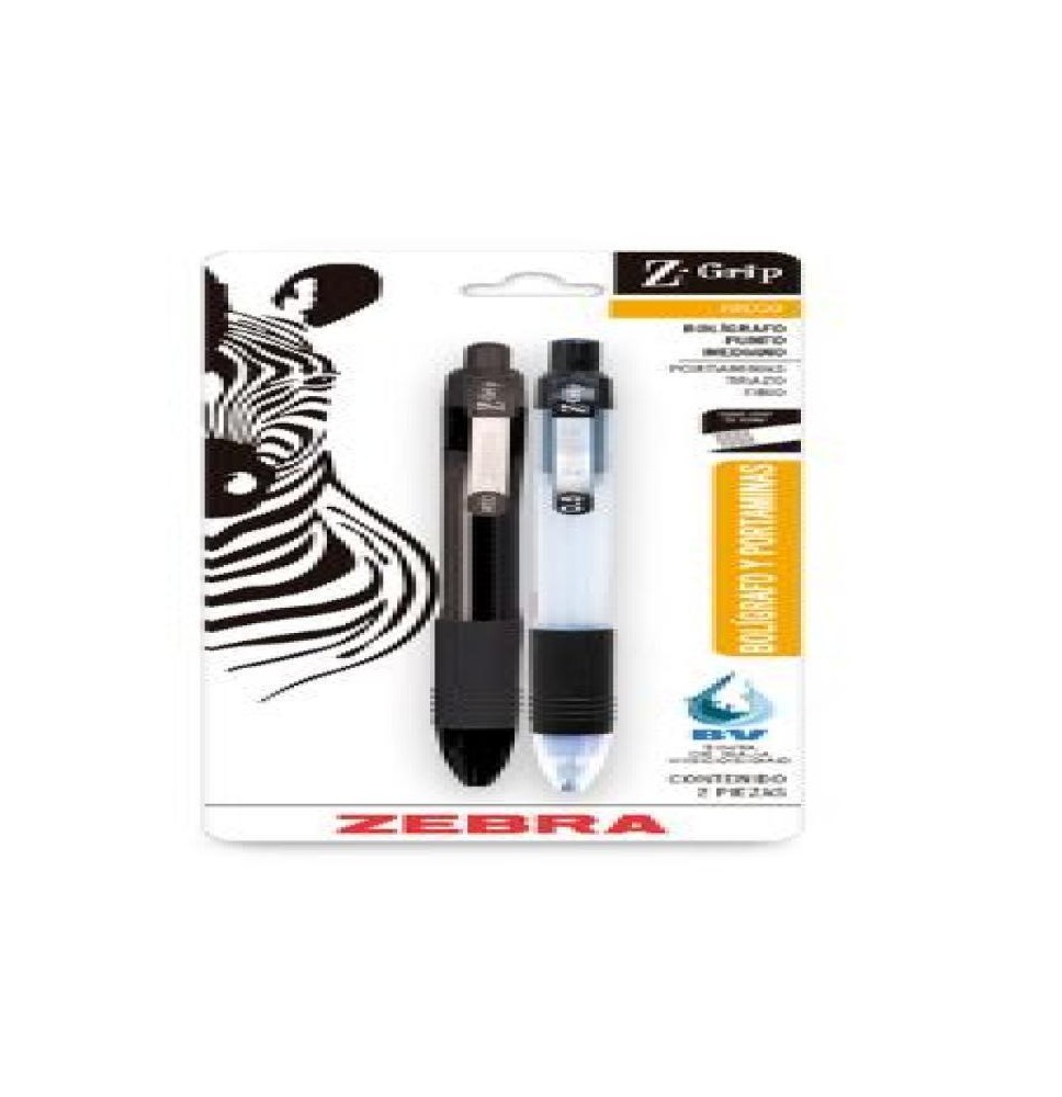 JGO. BOLIG Y LAPIC Z-GRIP ZEBRA T.NEGRA 1.2MM0.5M E.12C.144