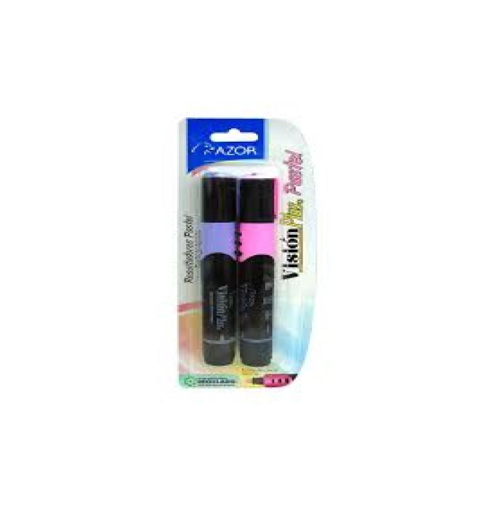 RESALTADOR GRUESO VISION PLUS PASTEL SURT. C2 PZAS C.12