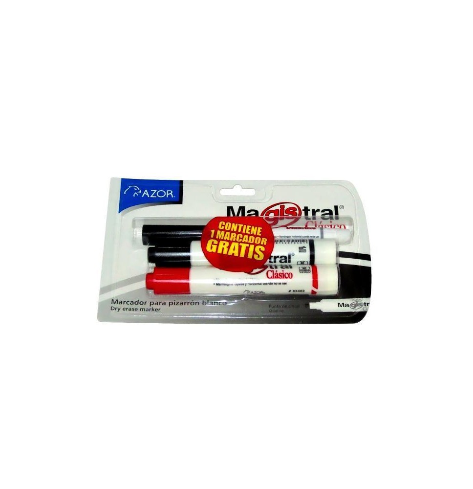MARCADOR PPIZ. GRUESO MAGISTRAL 832NR BL2 PLAST. E12144