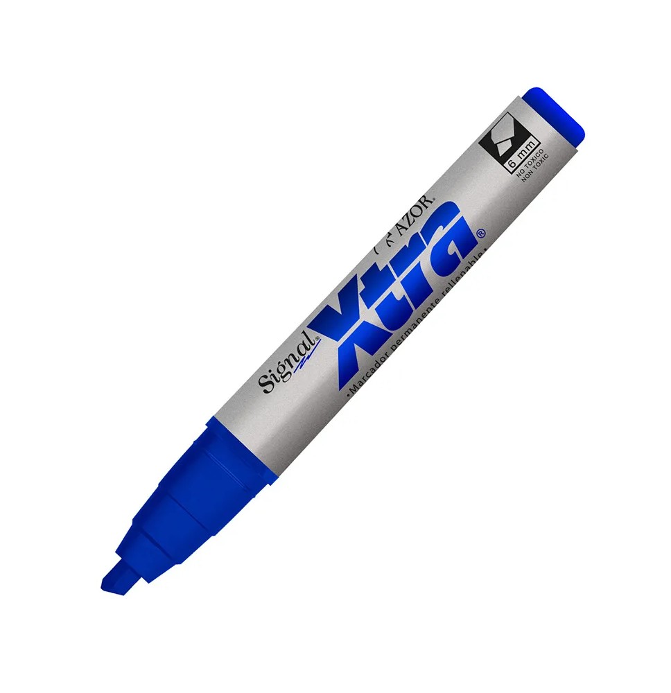 MARCADOR PERM. GRUESO PLAST. SIGNAL XTRA AZOR AZUL E12144