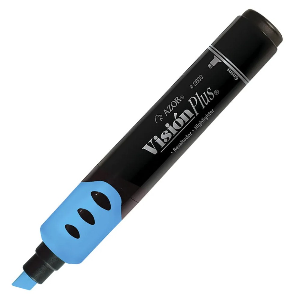 RESALTADOR GRUESO VISION PLUS 2600 AZUL E12C144