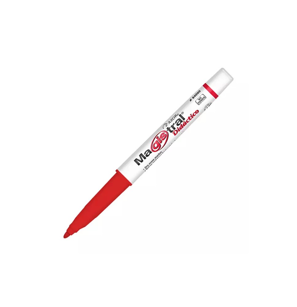 MARCADOR PPIZ. DELG. MAGIST.DID. P.F. PLAST. ROJO 12144