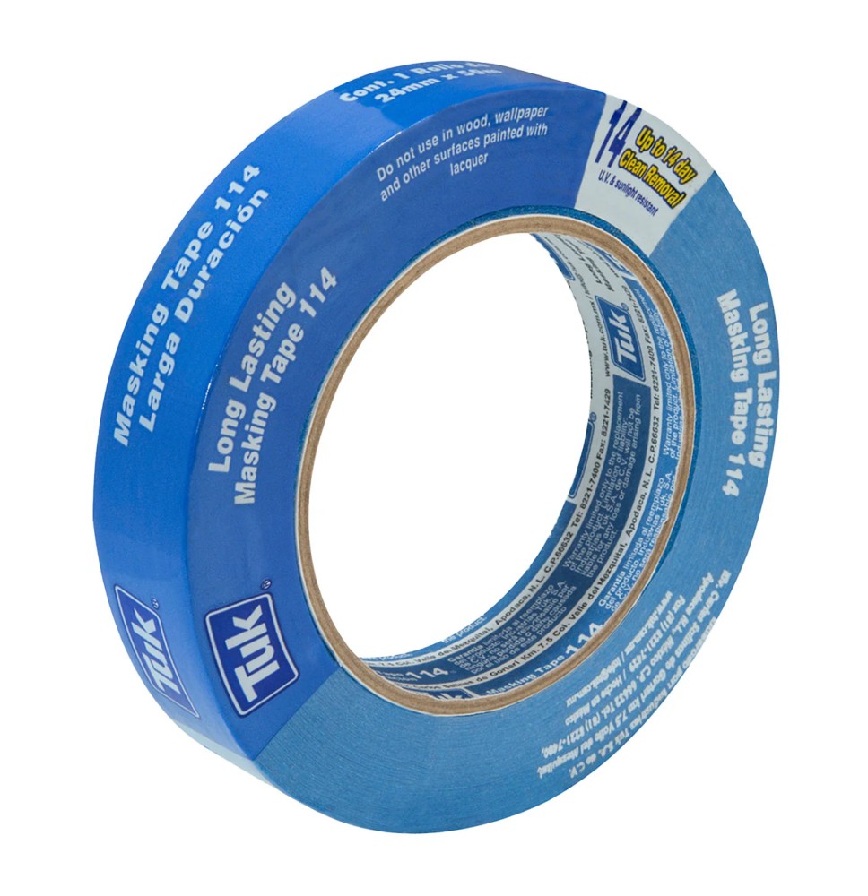 CINTA MASKING TAPE 24X50M. 114 TUK AZUL USO ARQUITEC.36