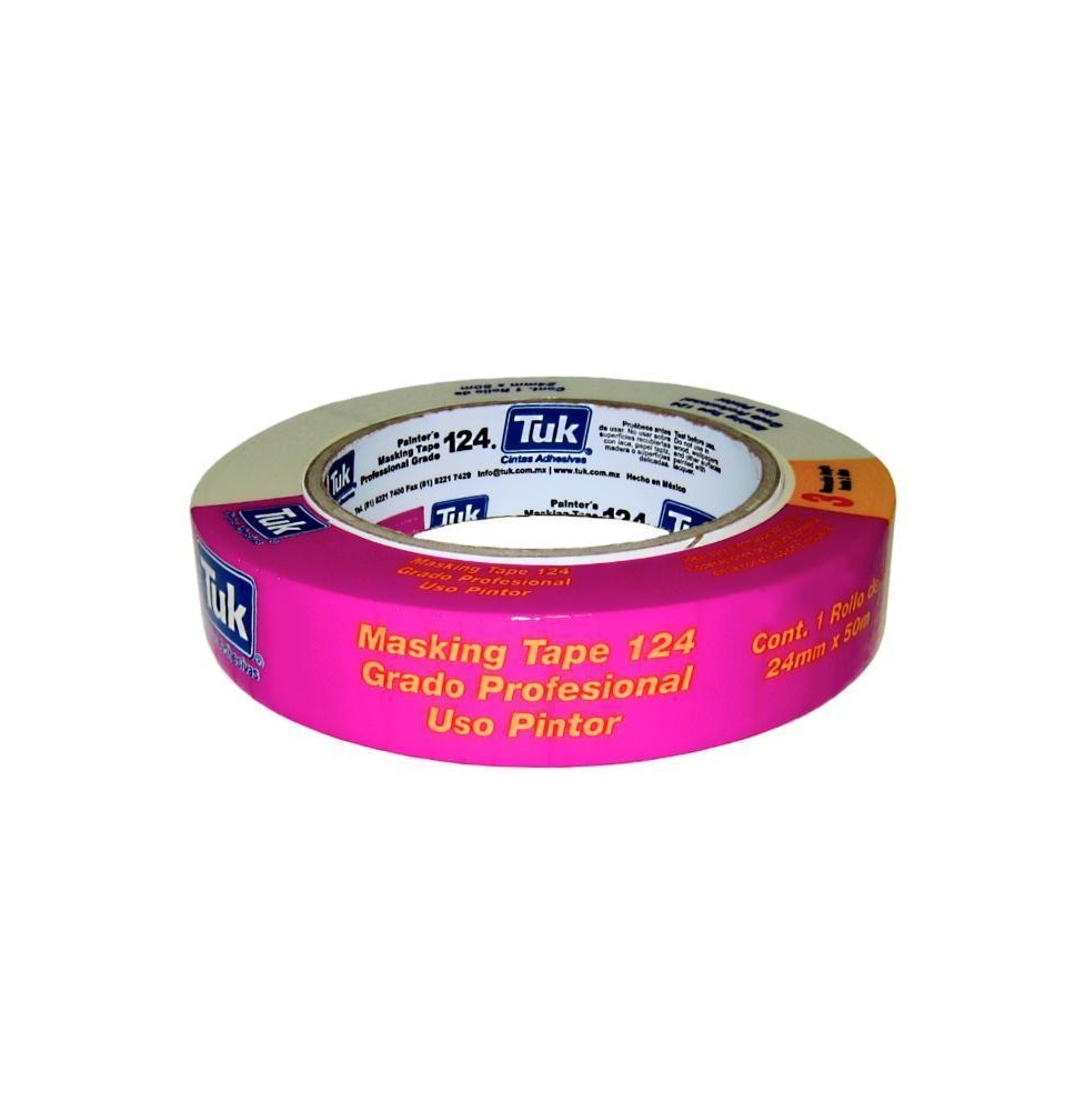 CINTA MASKING TAPE 24X50M. 124 TUK BOLSA MORADA PRO. C36
