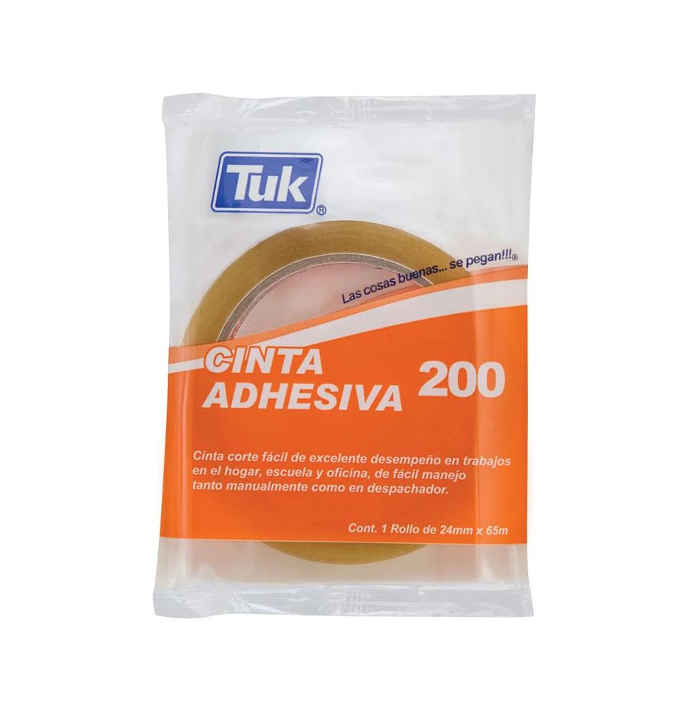 CINTA ADH. 24X65M. TRANSP. TUK 200 C.24