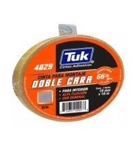 CINTA ADH. DOBLE CAPA PARA MONTAJE 19X10M 4029 TUK C.6