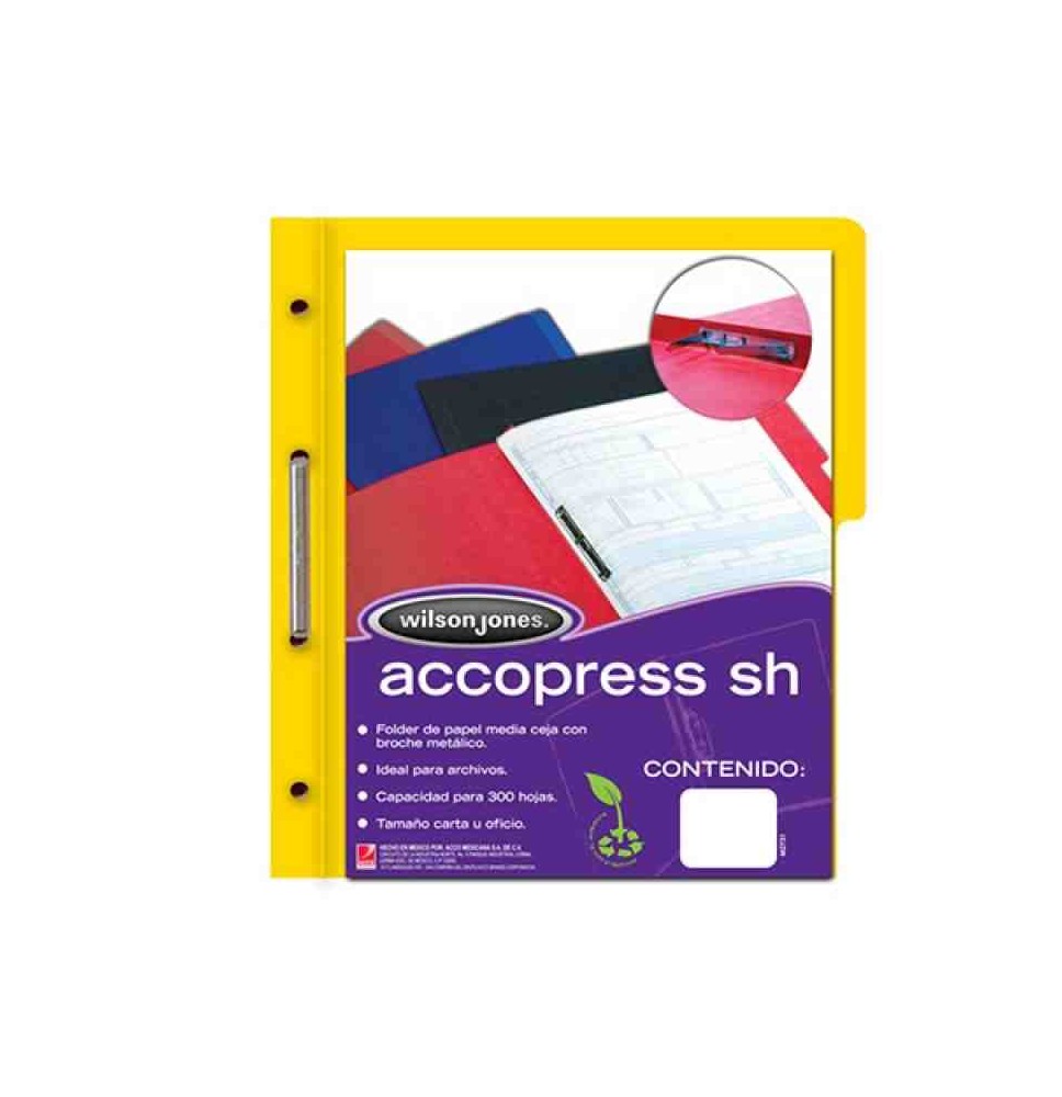 FOLDER CBROCHE CTA. AMARILLO ACCOPRESS P-4552 E.10 C.90