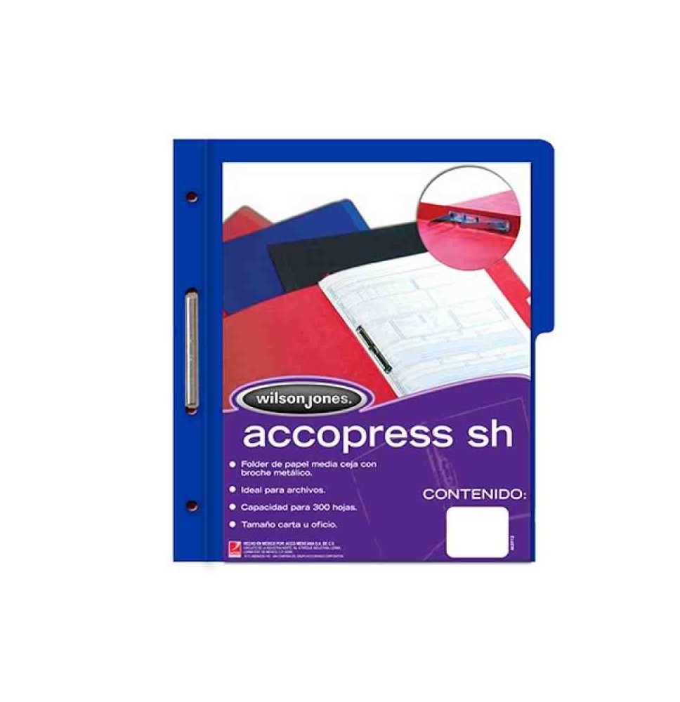 FOLDER CBROCHE CTA. AZUL OBS. ACCOPRESS P-4554 E.10 C.90