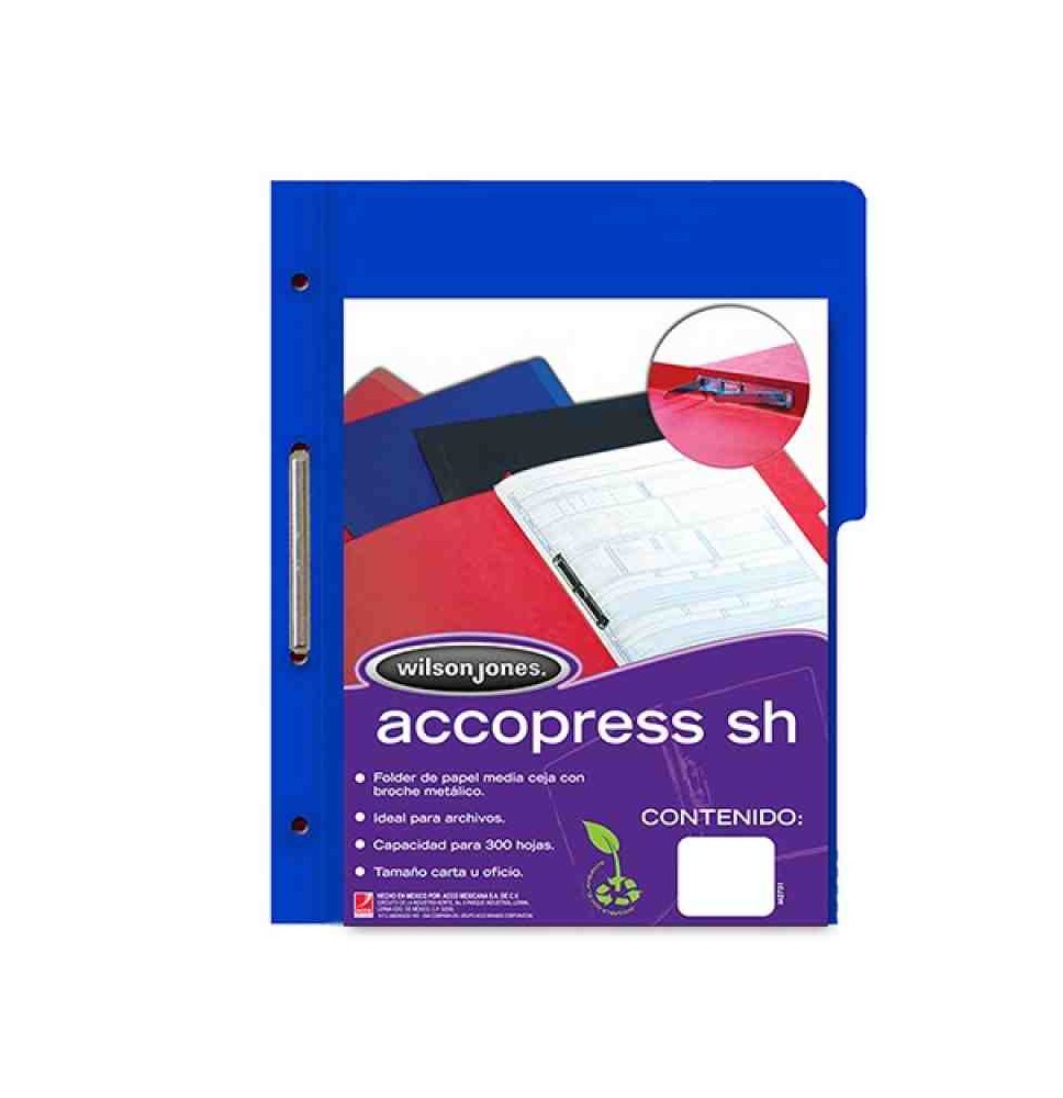 FOLDER CBROCHE OFI. AZUL OBS. ACCOPRESS P-4565 C.140