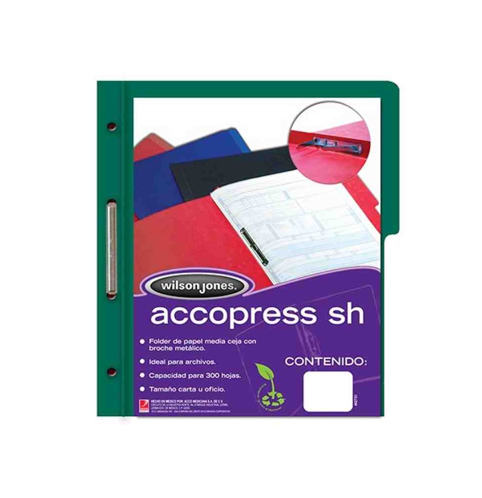 FOLDER CBROCHE CTA. VERDE OBS. ACCOPRESS P-4778 E.10 C90