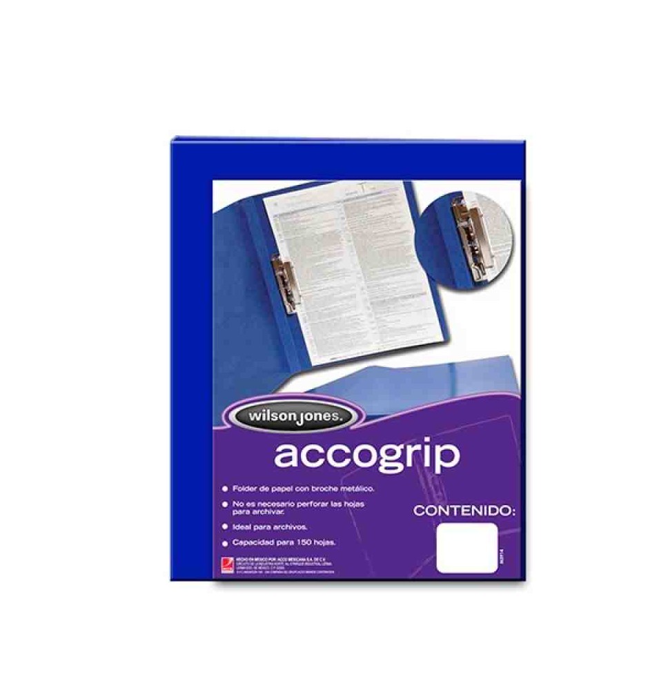 FOLDER CPALANCA CTA. AZUL OBS. ACCOGRIP P-0963 E.4 C.36