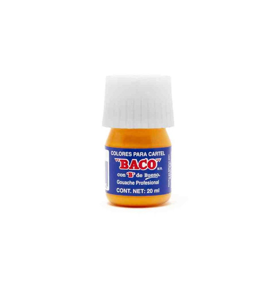 PINTURA CARTEL BACO 52 20ML.AMARILLO OBSCURO E.10C.200