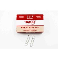 CLIPS NIQUELADO 1 BACO CAJA C100 E.10 C.100