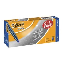 BOLIGRAFO CRISTAL PREC. S BIC 0.7MM AZUL. CJ.C12 BOL.18