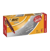 BOLIGRAFO CRISTAL PREC. S BIC 0.7MM RJO. CJ.C12 BOL.18