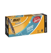 BOLIGRAFO CRISTAL INTENSO BIC 1.6MM NEGRO CJ.C12 BOL.18