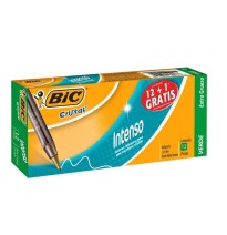 BOLIGRAFO CRISTAL INTENSO BIC 1.6MM VERDE CJ.C121 BOL.18