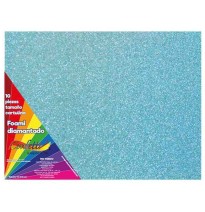 FOAMY DIAMANTADO 55X43CM. AZUL CIELO E.10 C.300