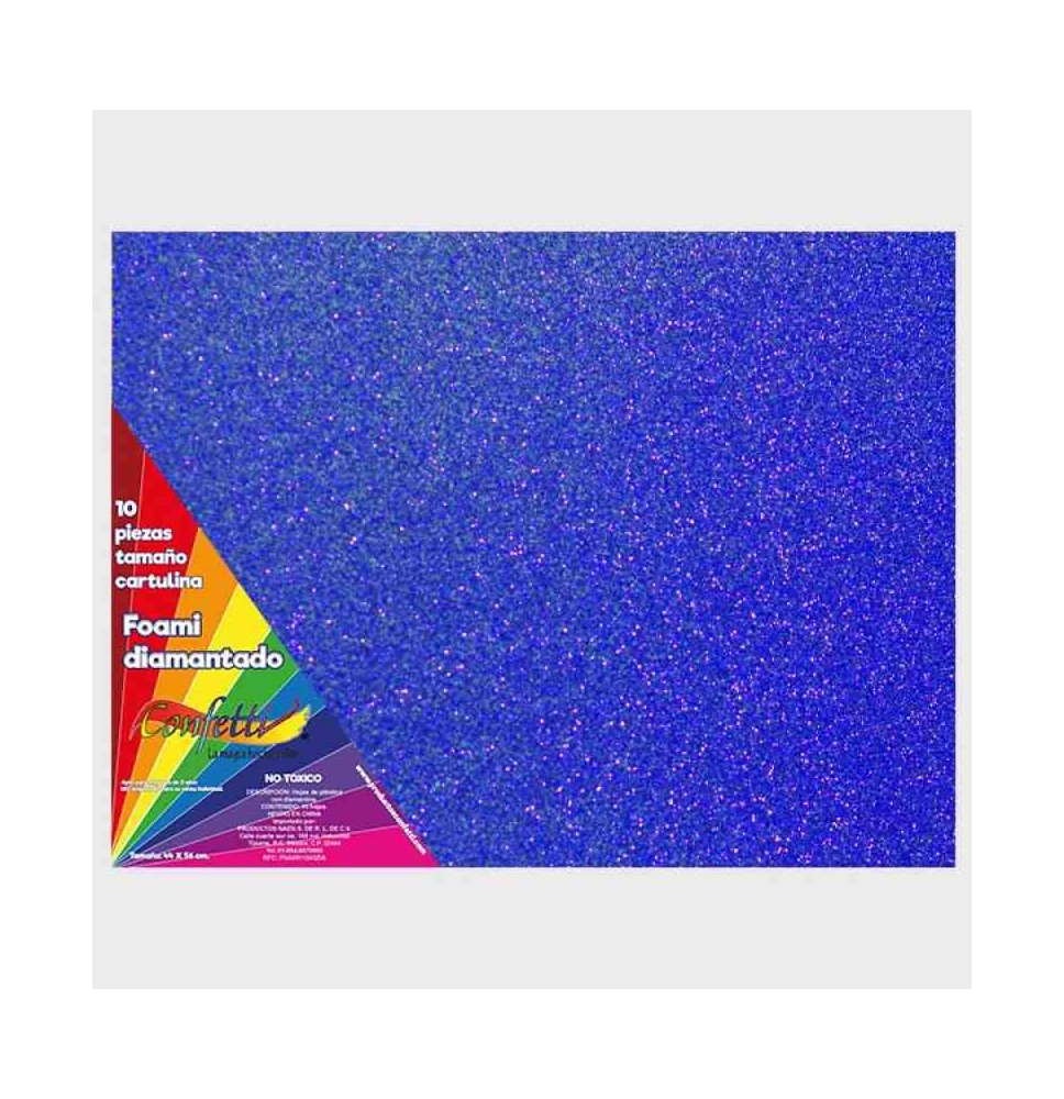 FOAMY DIAMANTADO 55X43CM. AZUL REY E.10 C.300