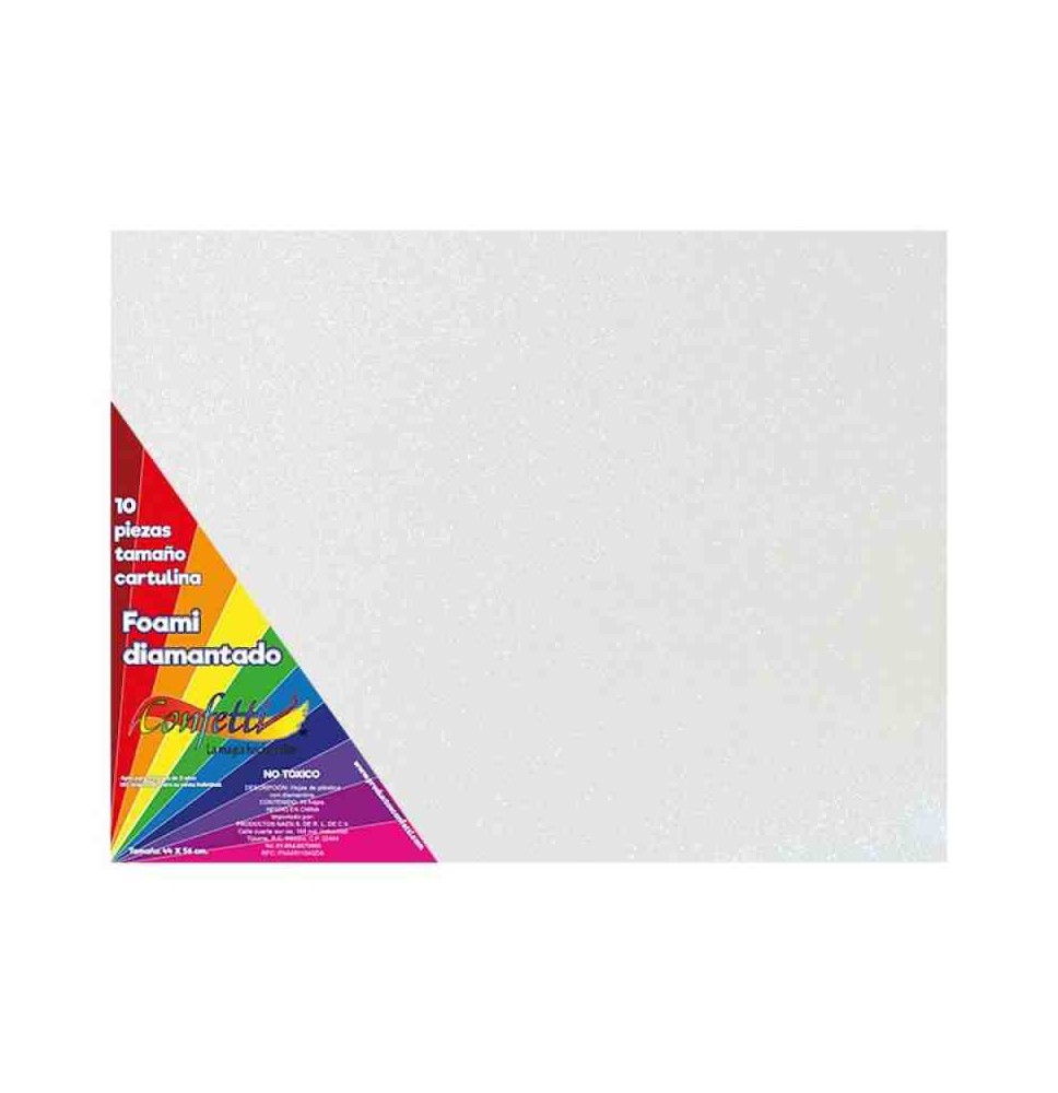 FOAMY DIAMANTADO 55X43CM. BLANCO E.10 C.300