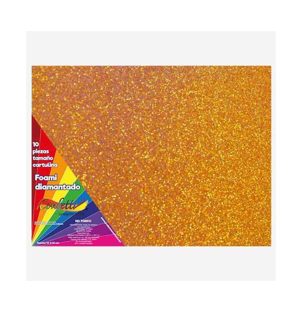 FOAMY DIAMANTADO 55X43CM. ORO VIEJO E.10 C.300