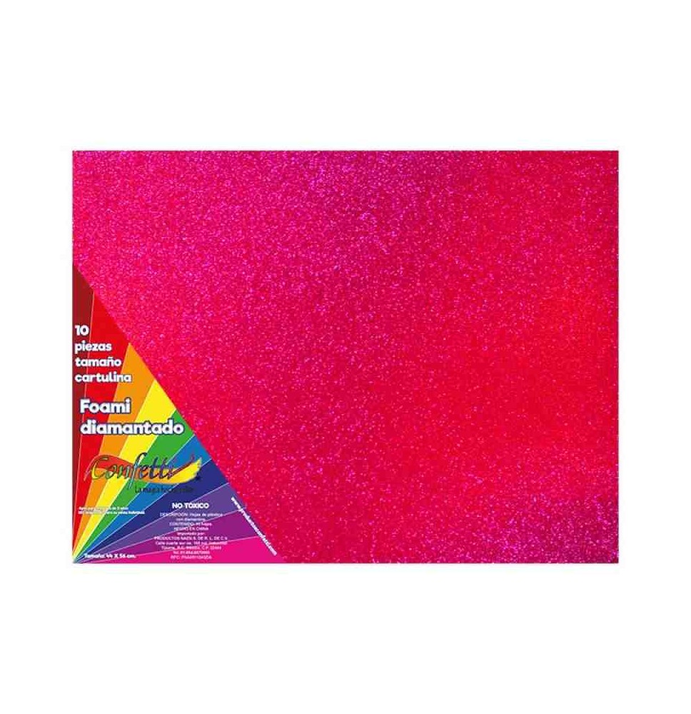 FOAMY DIAMANTADO 55X43CM. ROSA PASTEL E.10 C.300
