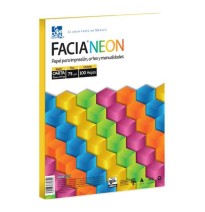 PAPEL BOND FLUOR. CTA. FACIA NEON AMAR.75G.PAQ.C100H.25