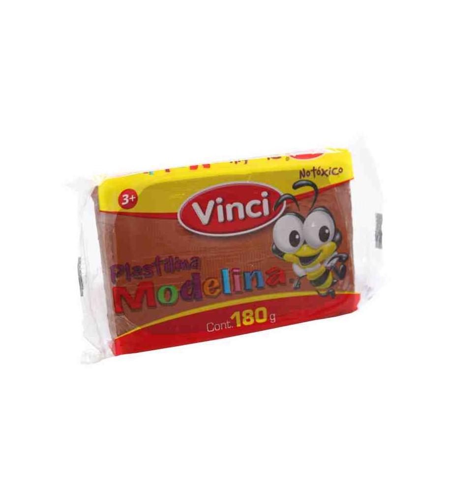 PLASTILINA MODELINA VINCI 180G. CAFE E.5 C.100
